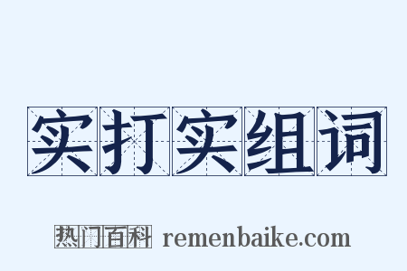 实打实组词是什么意思的图片